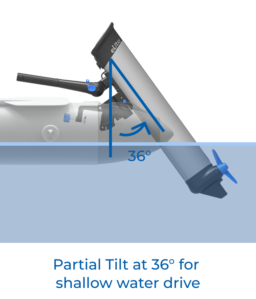 eLite - Partial Tilt to 36degrees for shallow water